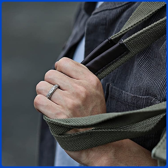 5/$25 Silver rotating cosmic 2 in 1 ring/ necklace pendant Sz 12, New, sealed - Picture 4 of 11